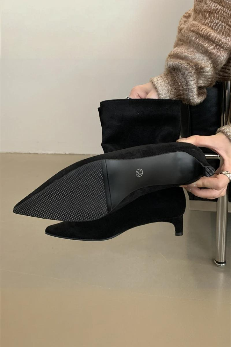 Vaelia - Botines con forma puntiaguda y tacón bajo