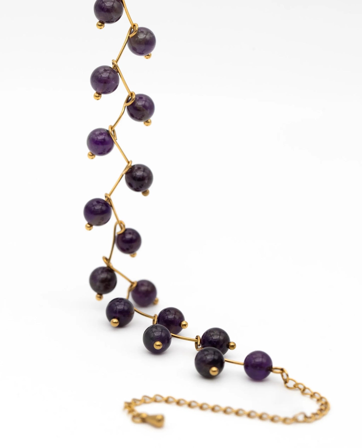 COLLAR ZIGY AMETISTA · ACERO BAÑO ORO