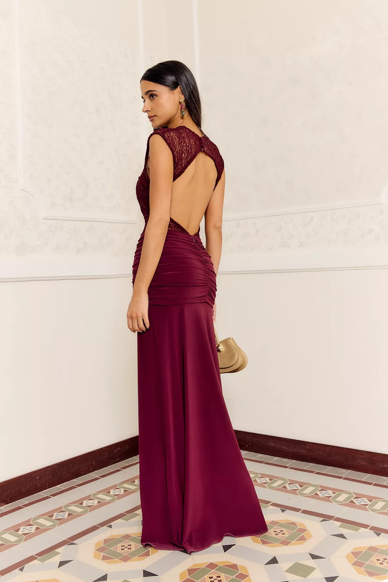 Paula | Vestido Burdeos