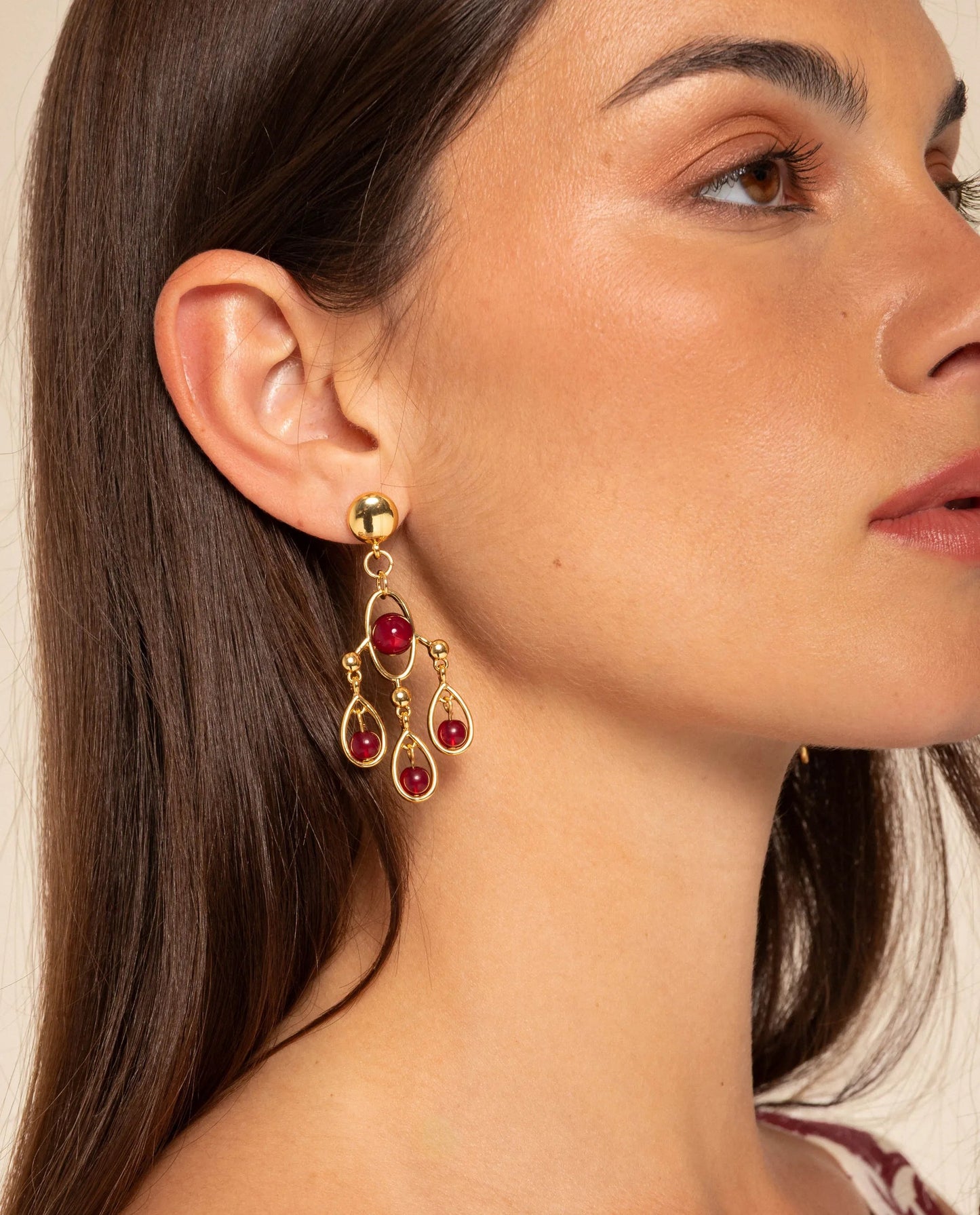PENDIENTES SOLEIL · ROJO