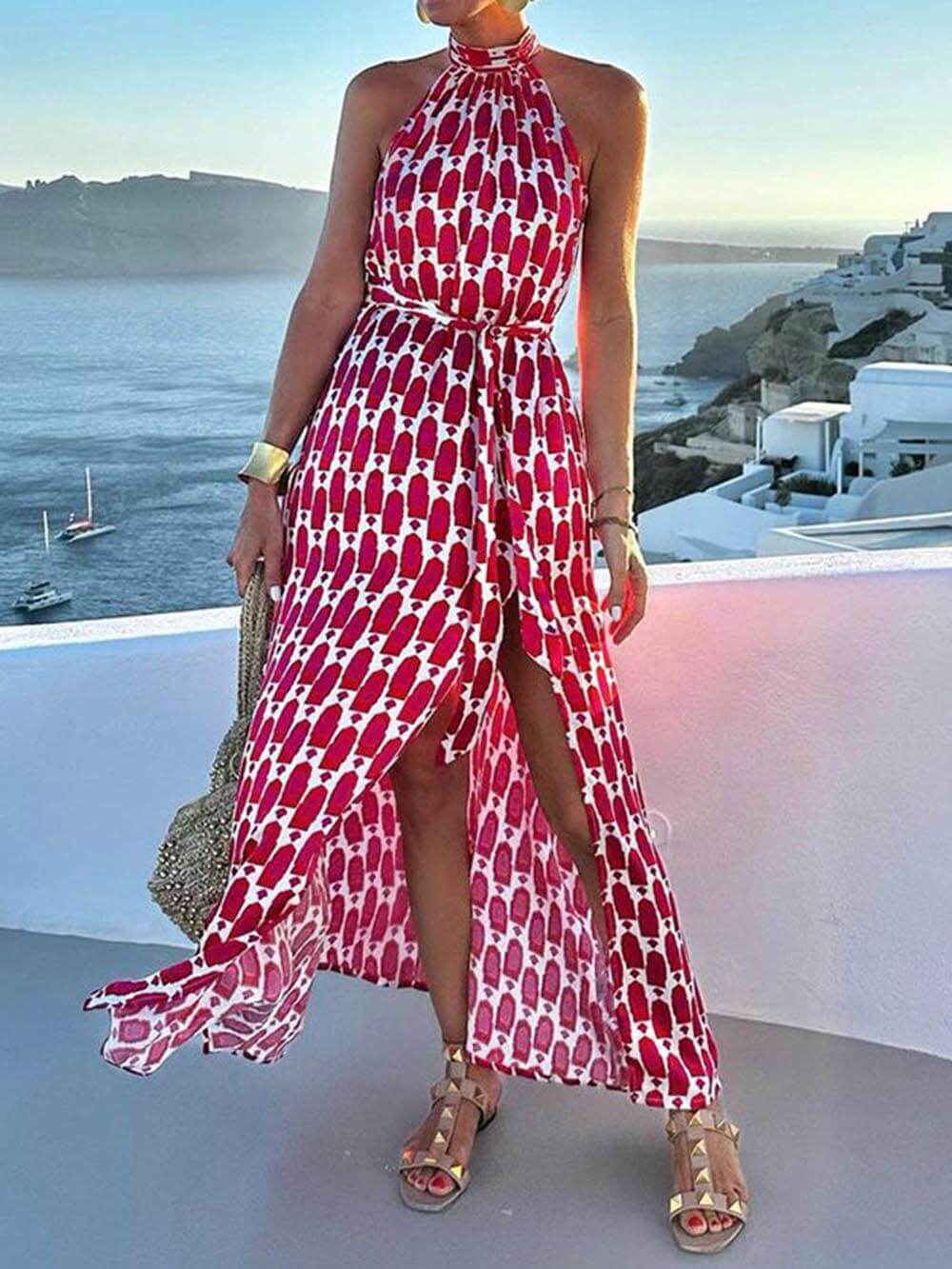 SANTORINI - VESTIDO MIDI ATARDECER