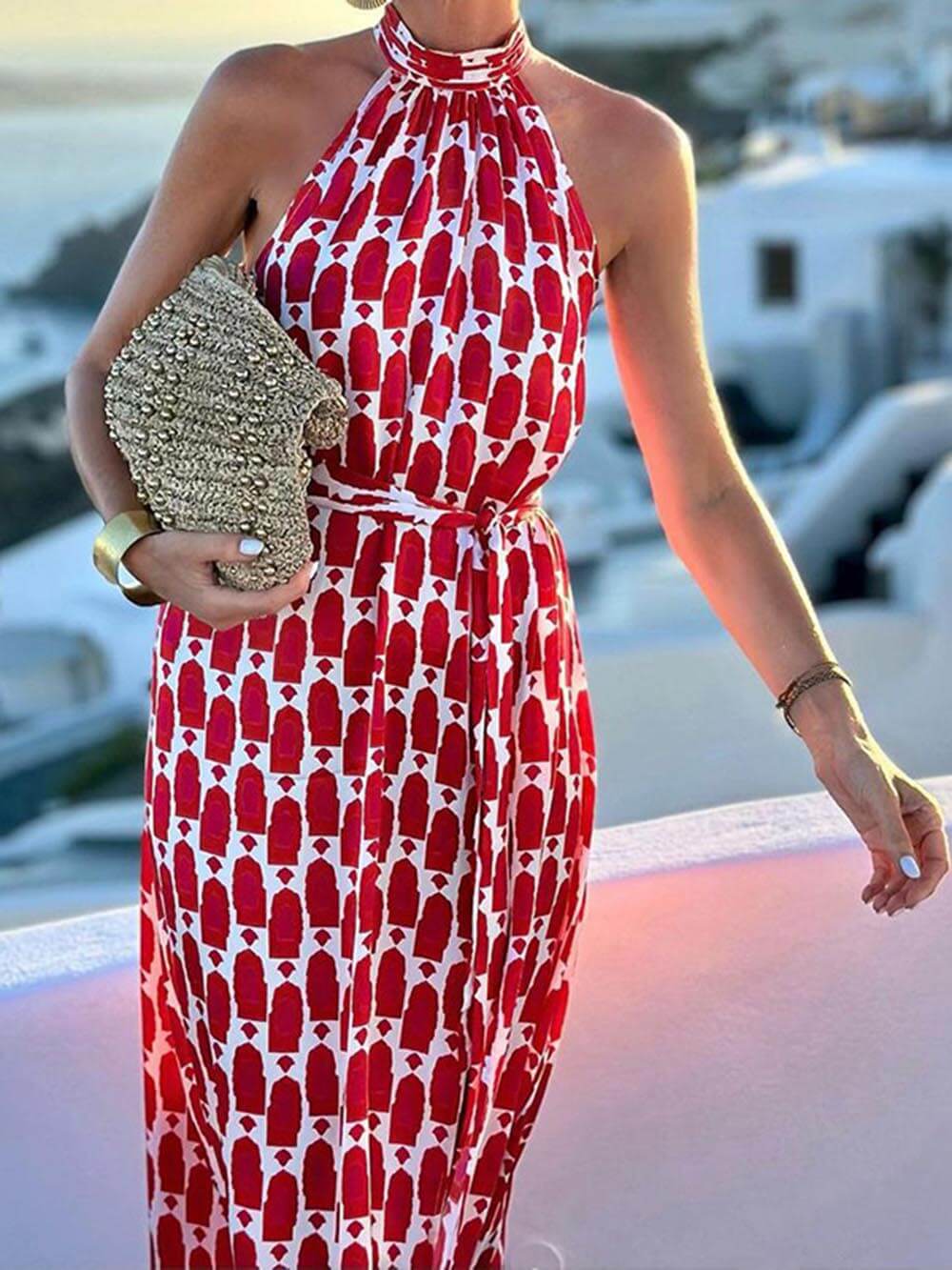 SANTORINI - VESTIDO MIDI ATARDECER