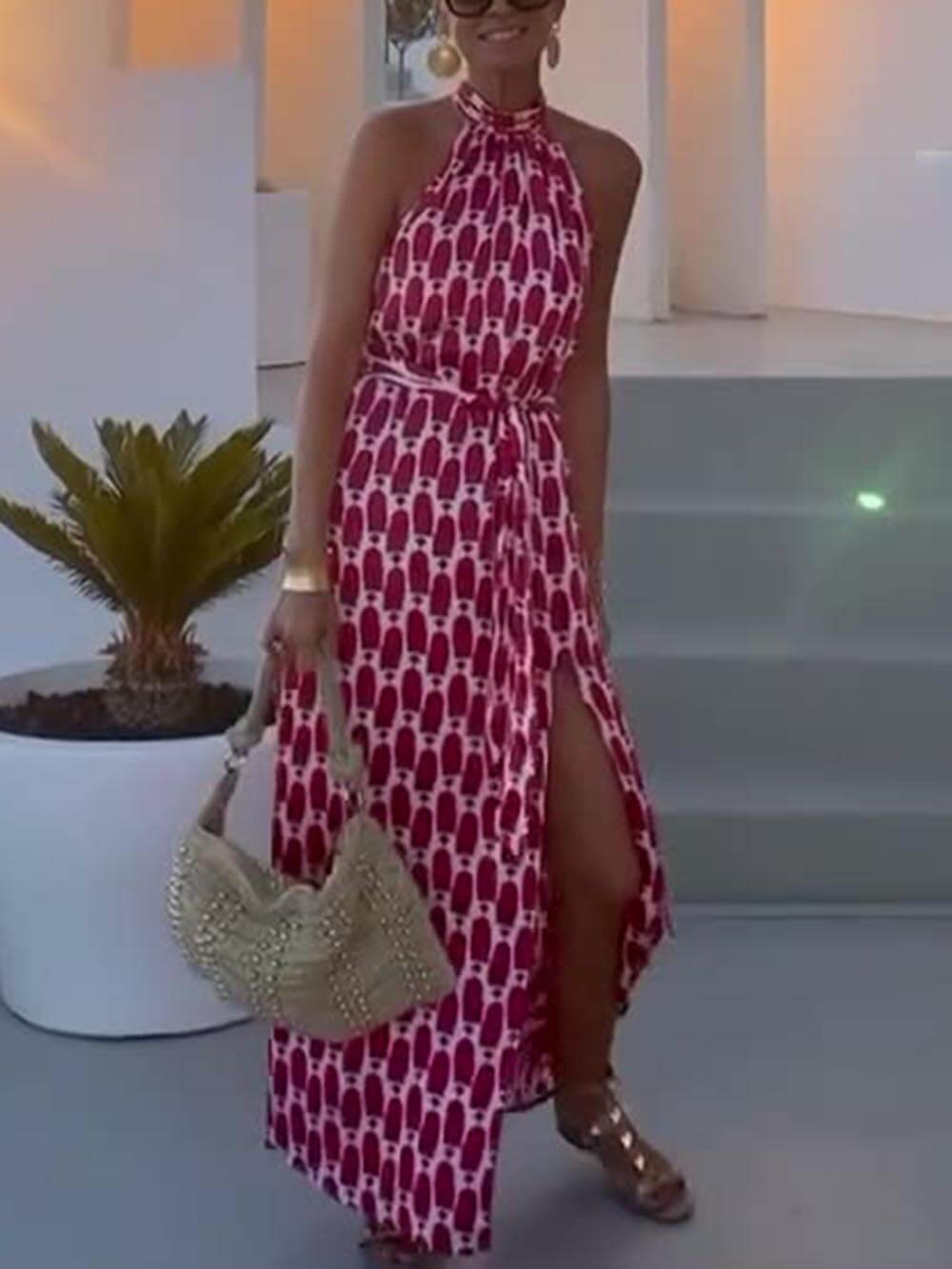 SANTORINI - VESTIDO MIDI ATARDECER