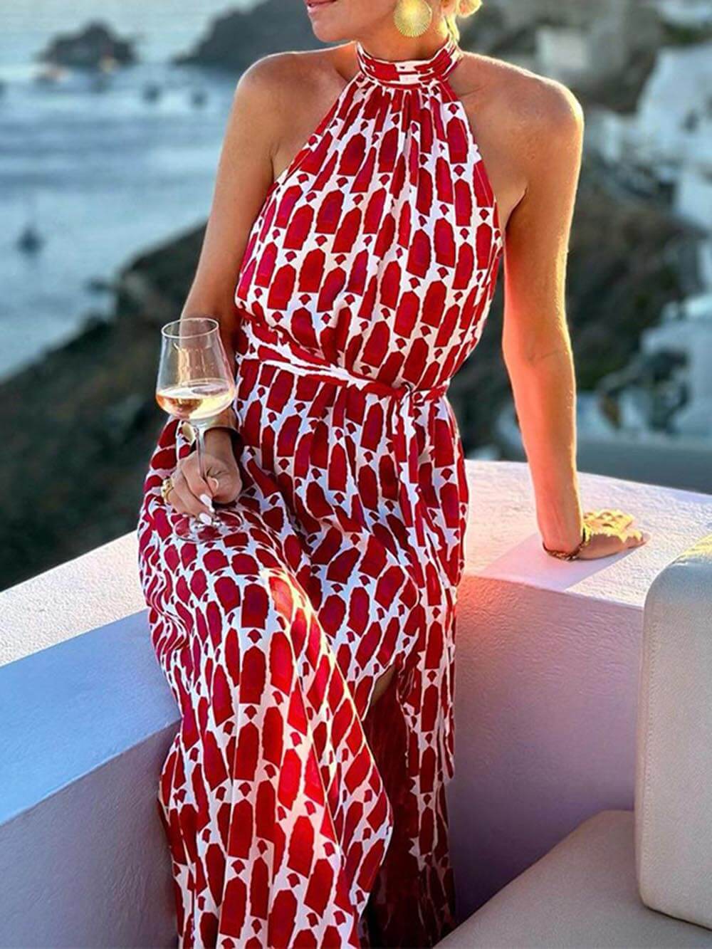 SANTORINI - VESTIDO MIDI ATARDECER