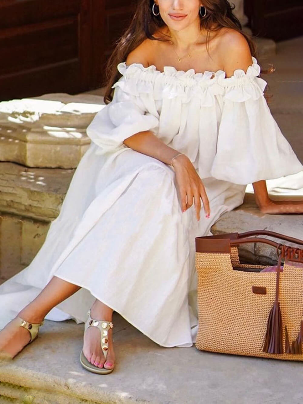 CAPRI - VESTIDO MIDI VOLANTES