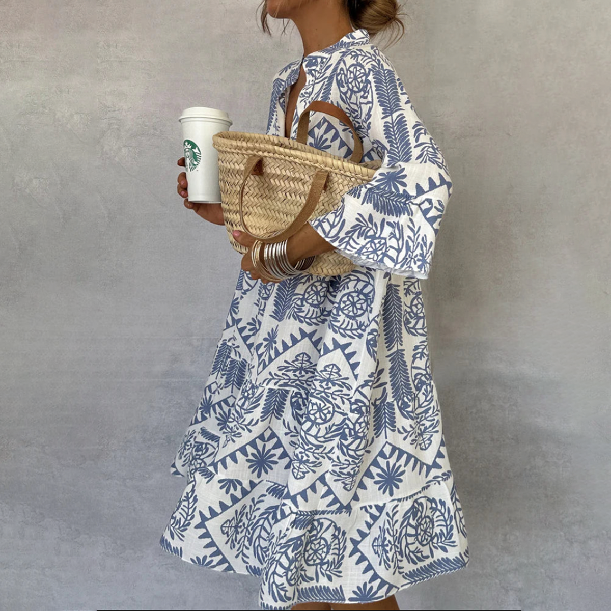 TRIANA - VESTIDO MINI COM ESCOTE EN V