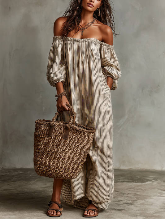 Carmen | Vestido de algodón y lino
