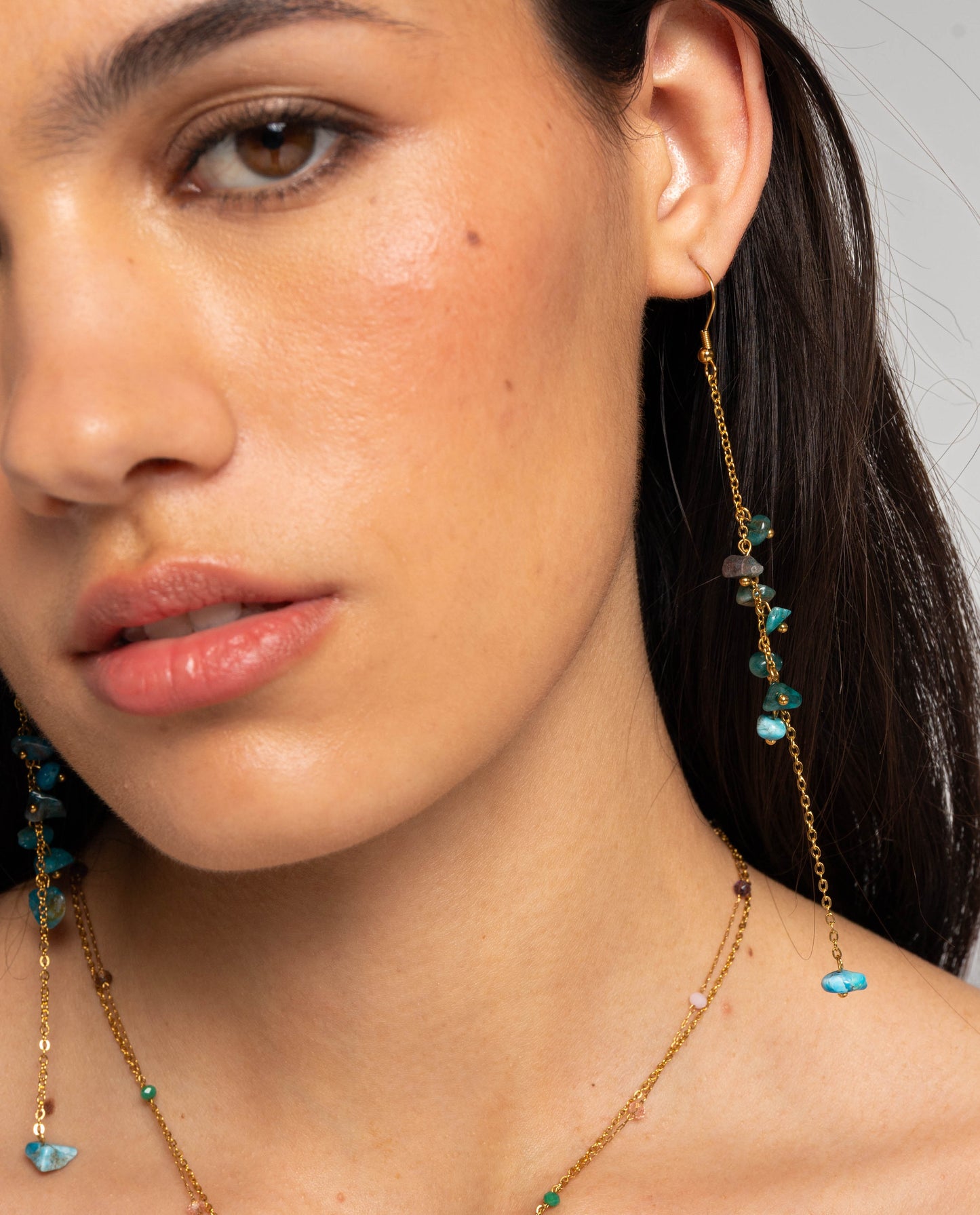 PENDIENTES ZAHARA · TURQUESA