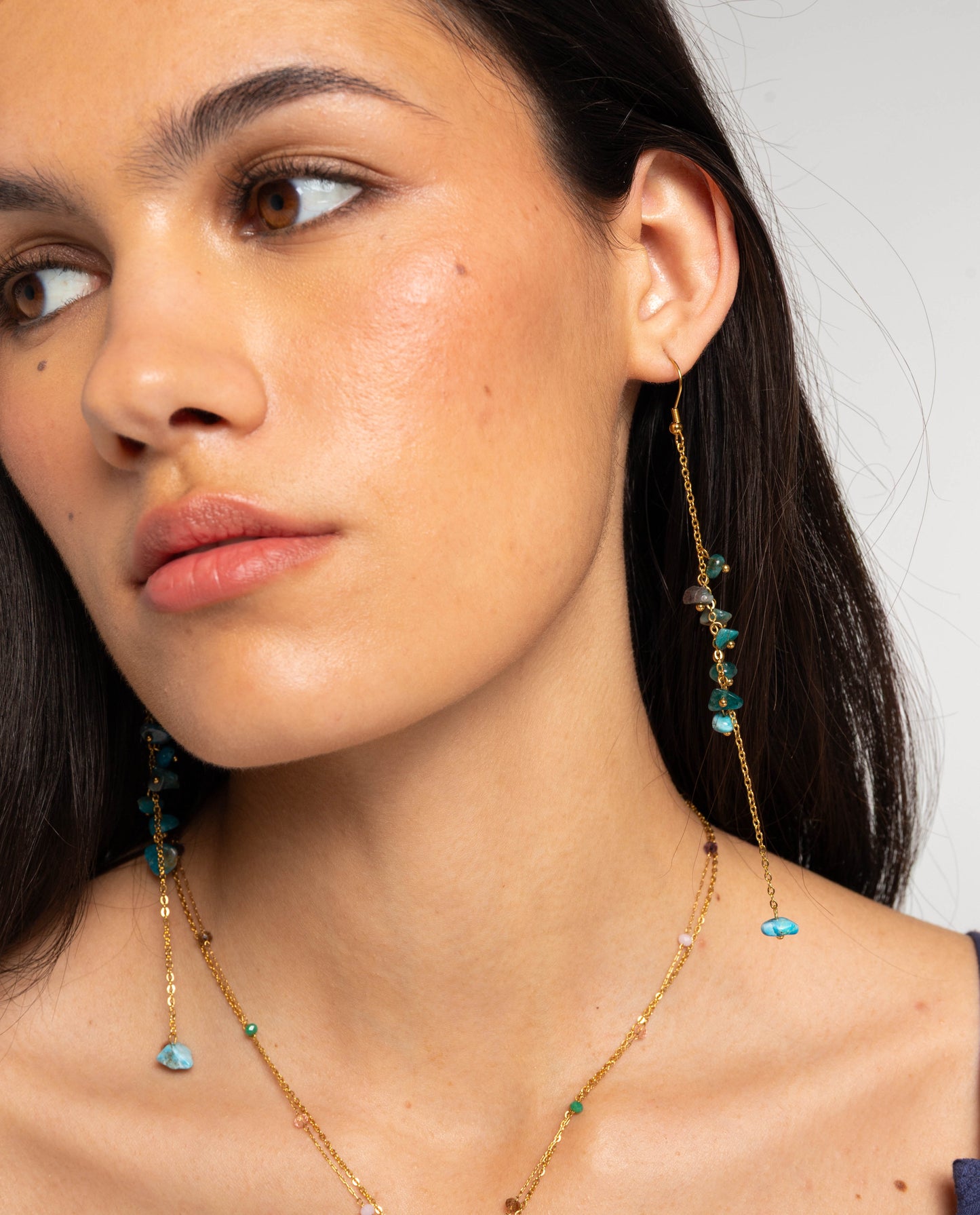 PENDIENTES ZAHARA · TURQUESA