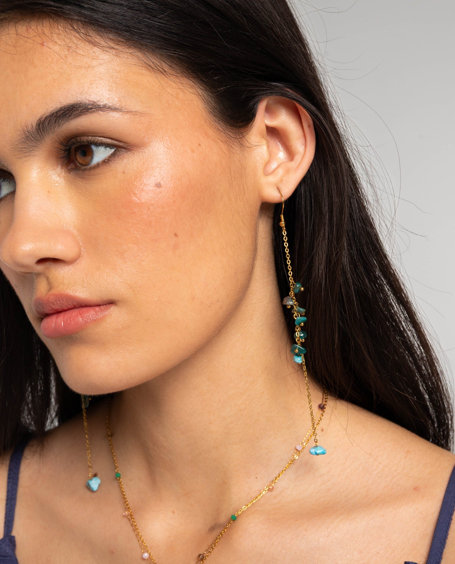 PENDIENTES ZAHARA · TURQUESA