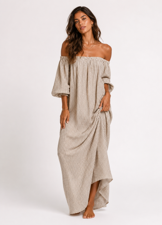 Carmen | Vestido de algodón y lino