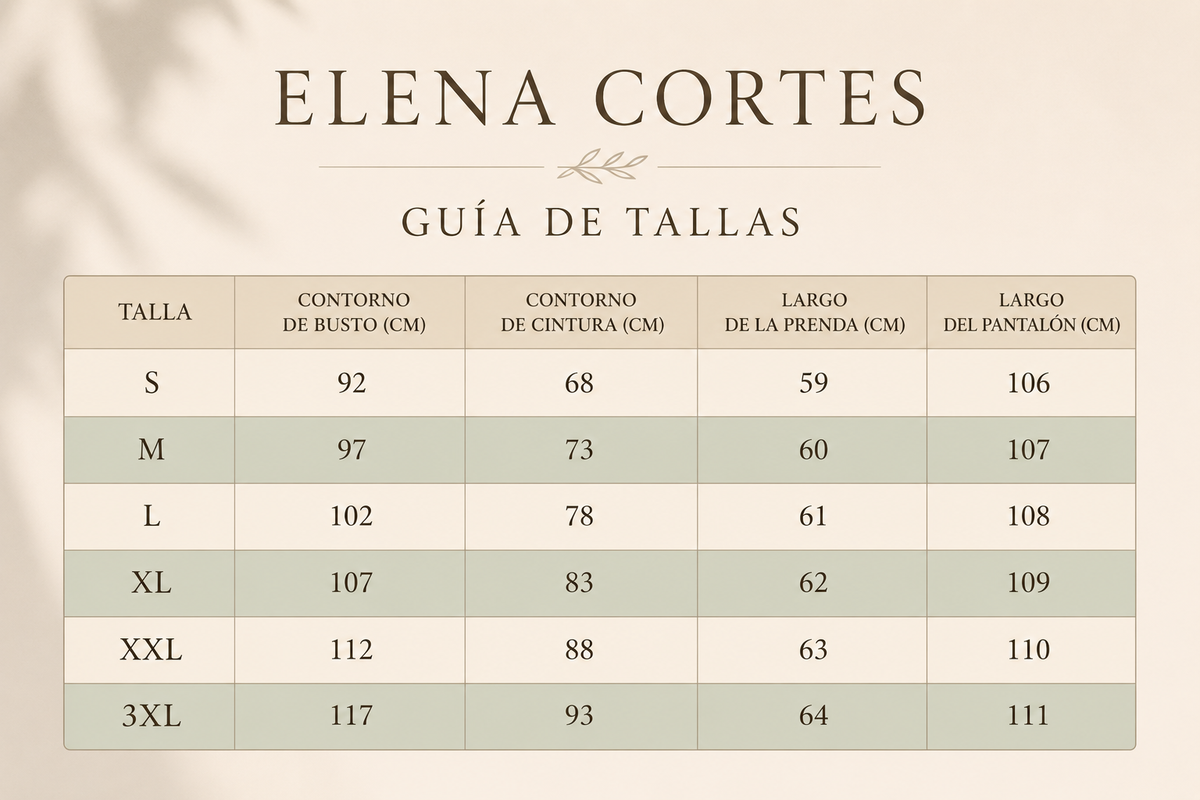 Guía de tallas