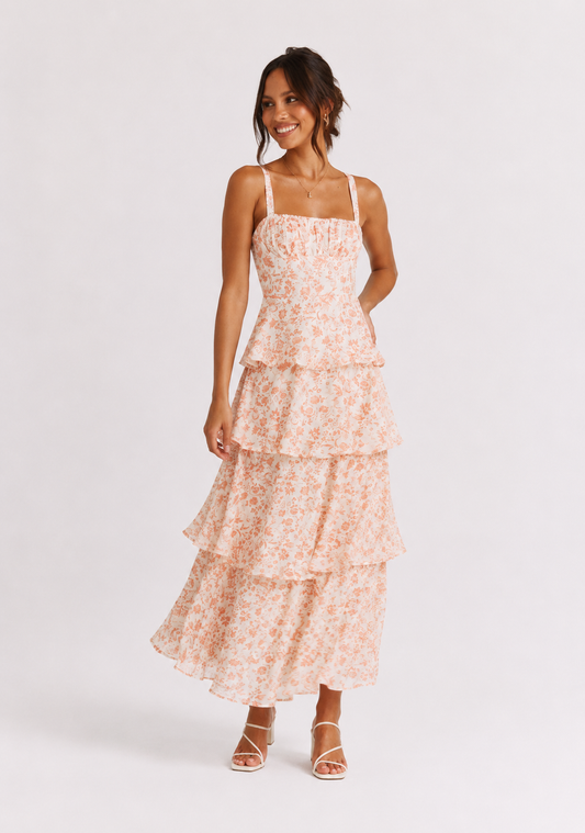 VERA | Vestido rosado floral