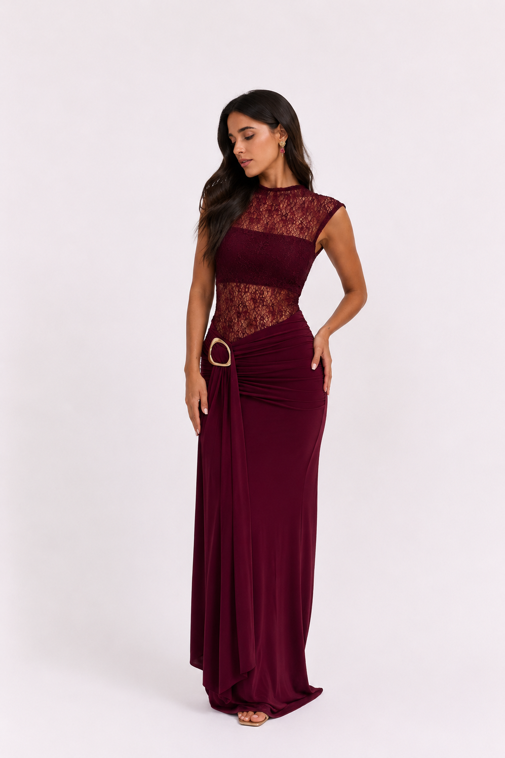 Paula | Vestido Burdeos