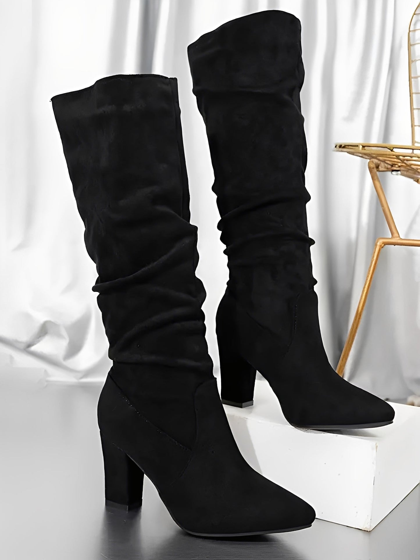 Feliane - Botas con forma de tacón bloque y suela estable