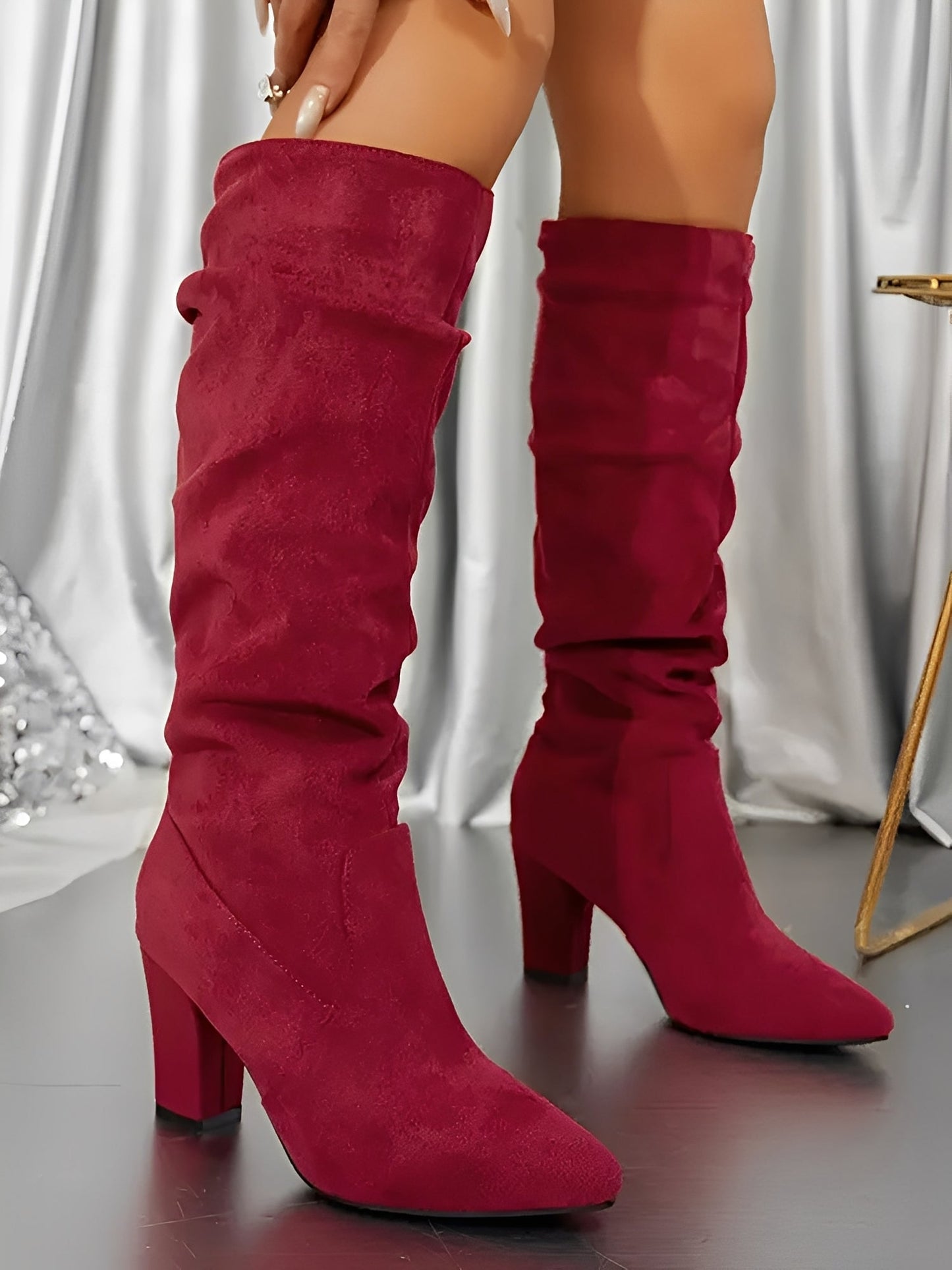 Feliane - Botas con forma de tacón bloque y suela estable