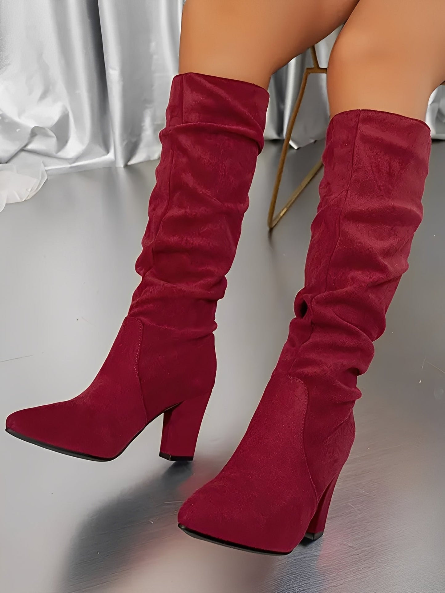 Feliane - Botas con forma de tacón bloque y suela estable