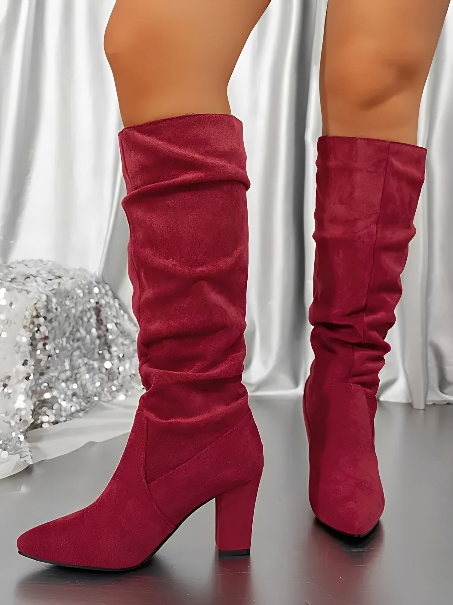 Feliane - Botas con forma de tacón bloque y suela estable