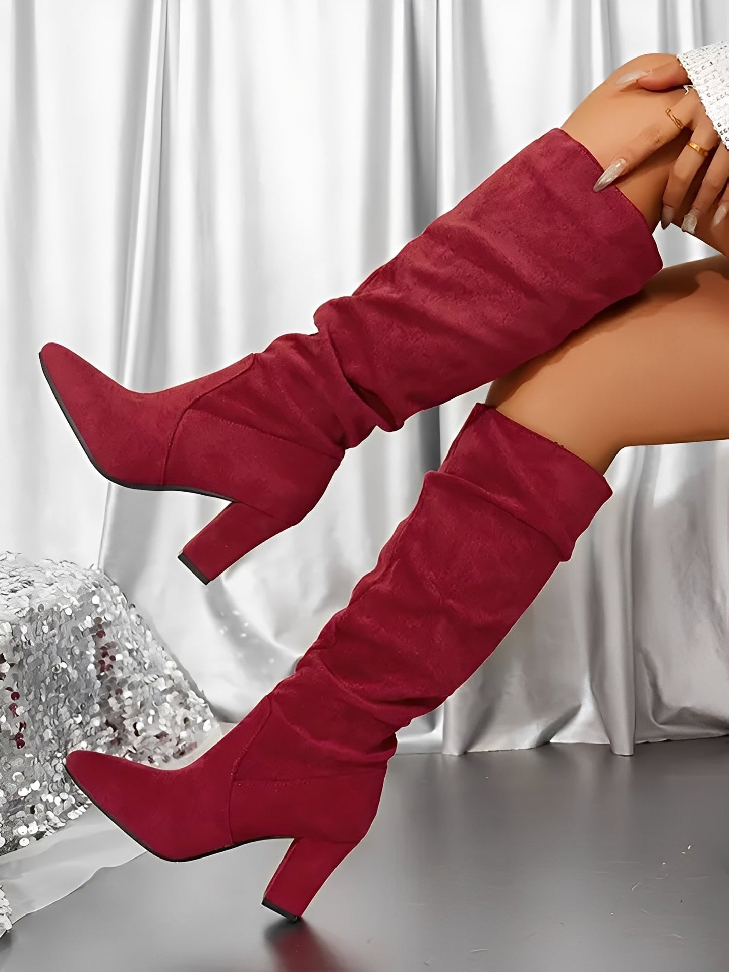 Feliane - Botas con forma de tacón bloque y suela estable