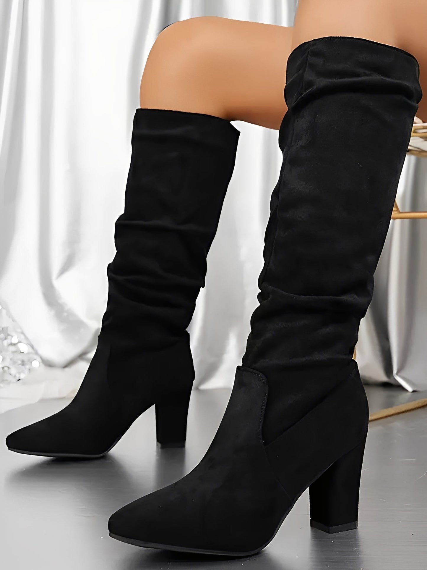 Feliane - Botas con forma de tacón bloque y suela estable