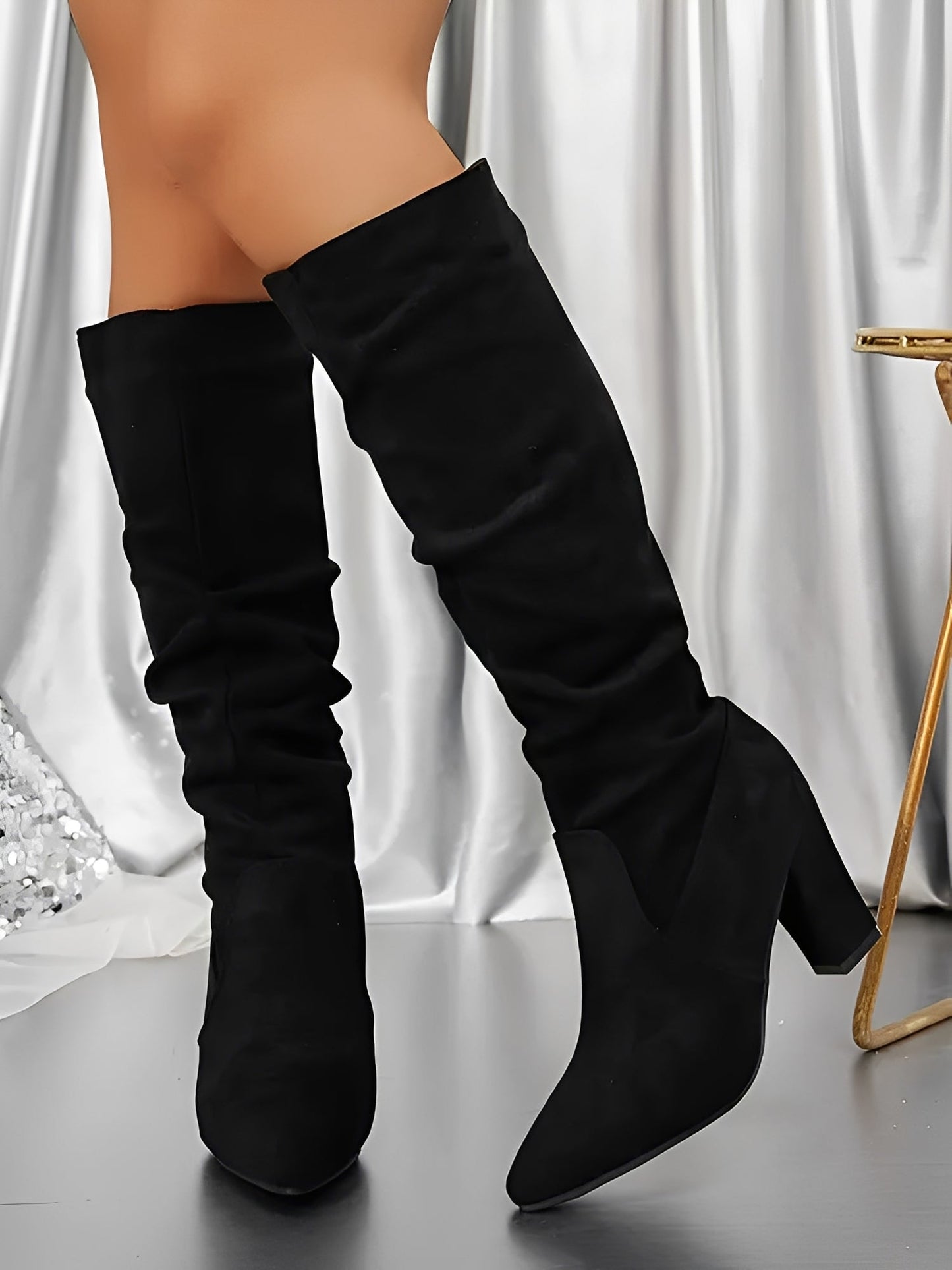 Feliane - Botas con forma de tacón bloque y suela estable