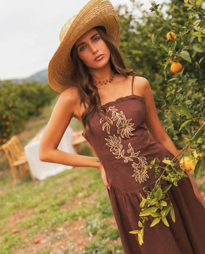 COLLAR ZIGY BROWN · ACERO BAÑO ORO