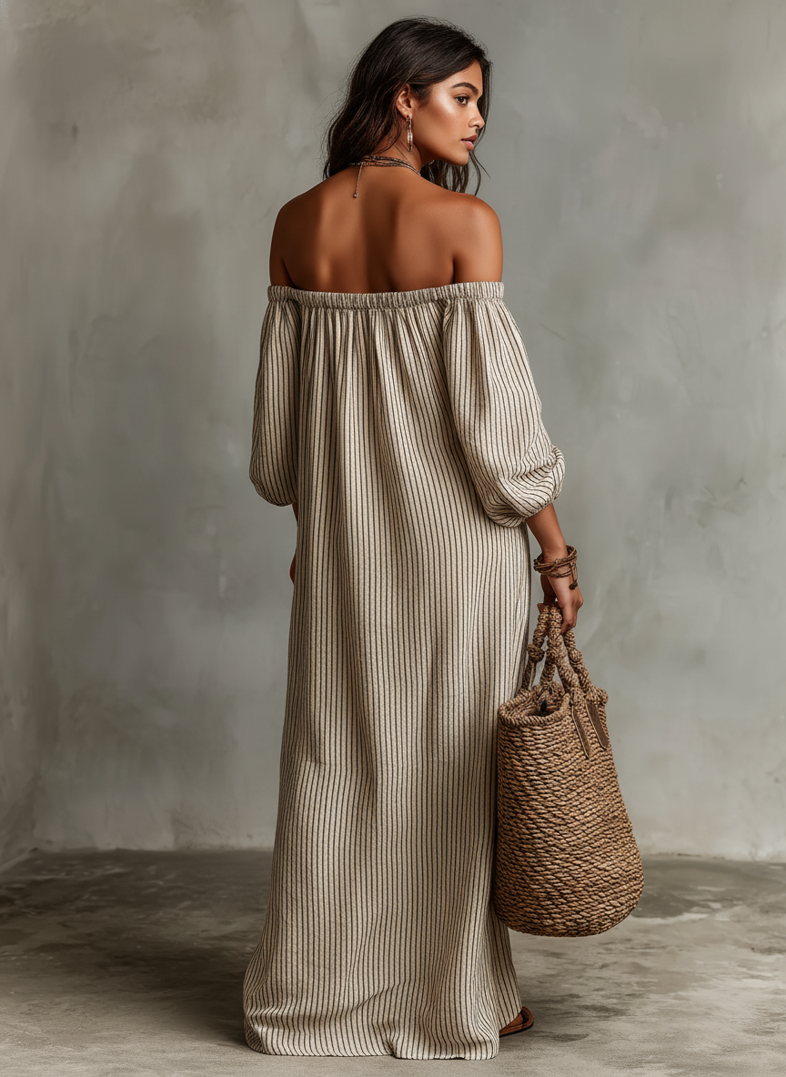 Carmen | Vestido de algodón y lino