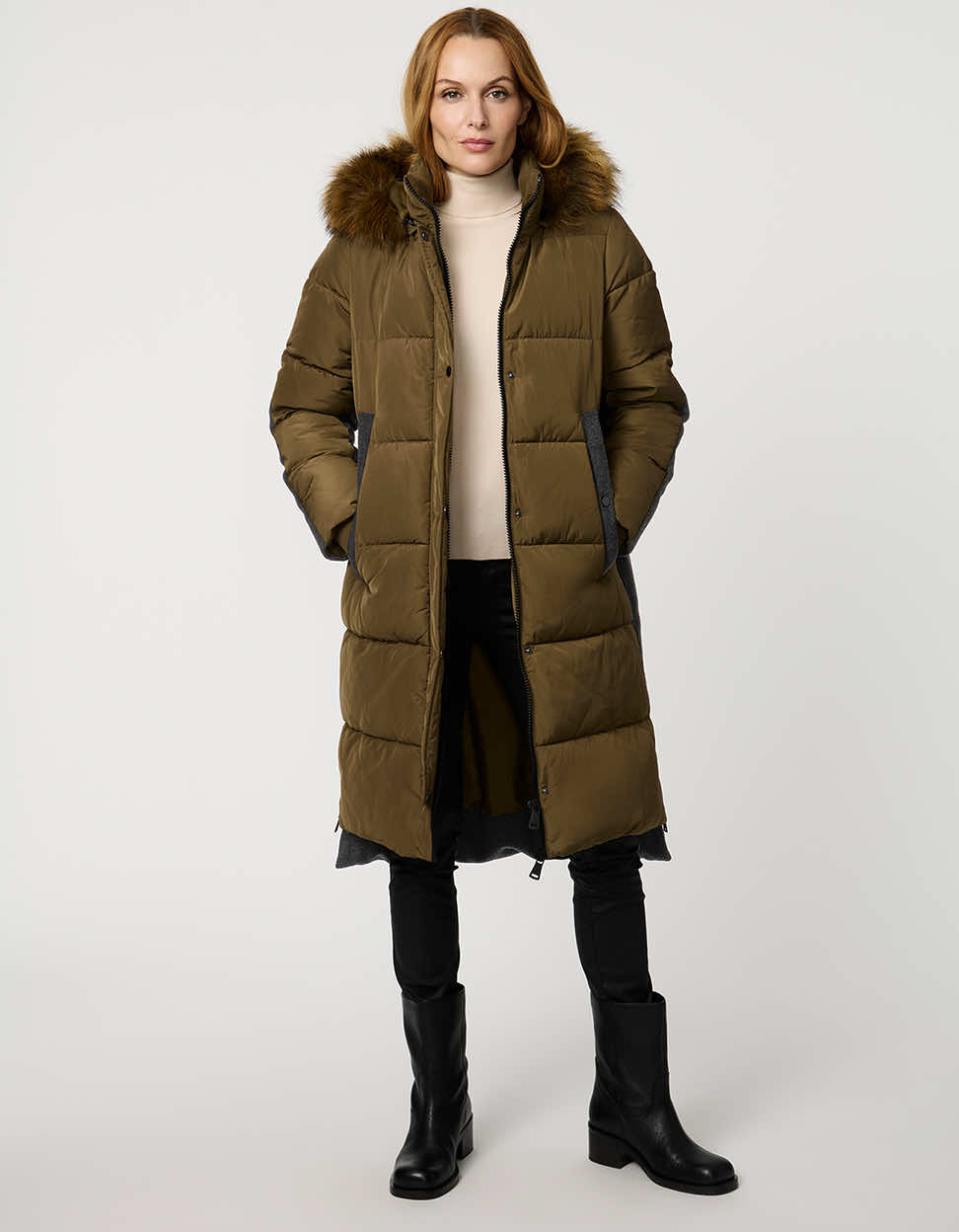 MAYELI - CHAQUETA CON CAPUCHA DE PIEL