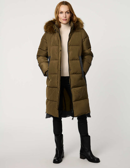 MAYELI | CHAQUETA CON CAPUCHA DE PIEL