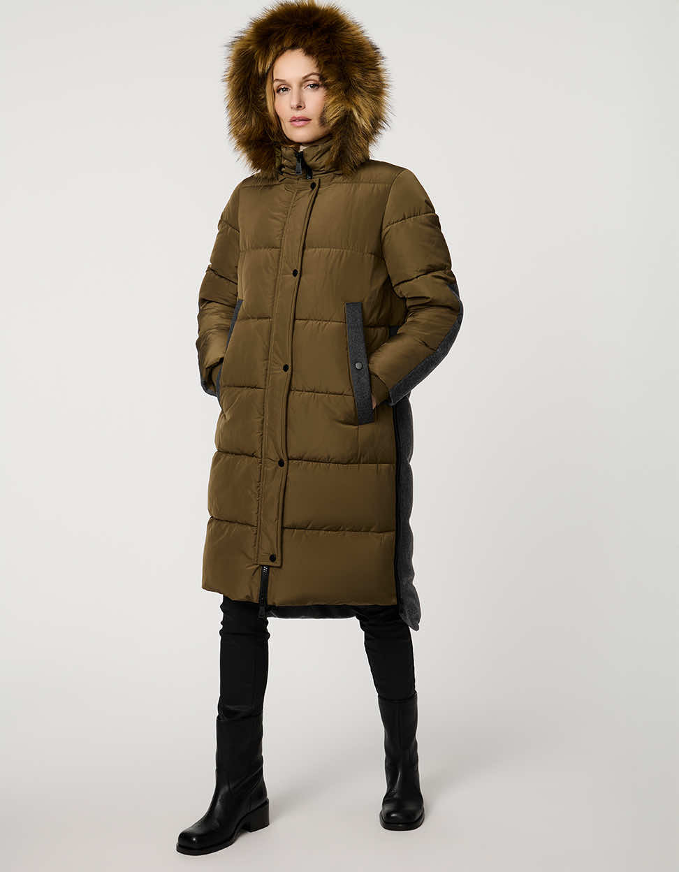 MAYELI - CHAQUETA CON CAPUCHA DE PIEL