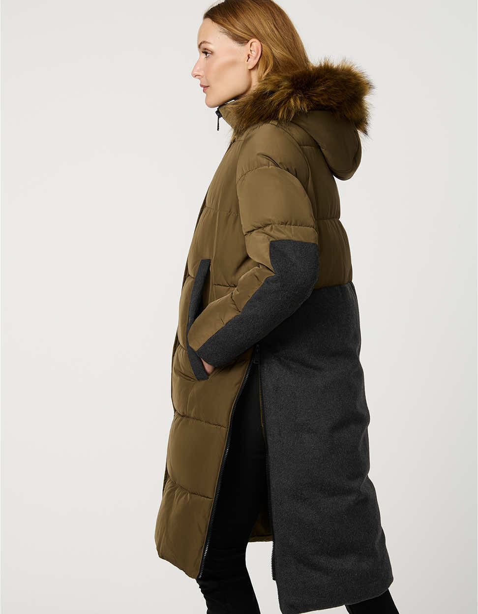 MAYELI - CHAQUETA CON CAPUCHA DE PIEL