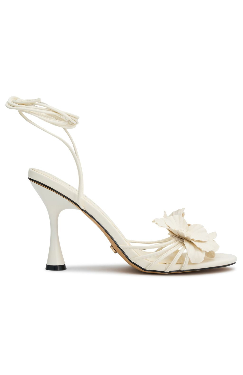 Tempest - Zapatos de tacón con lazo y color blanco roto