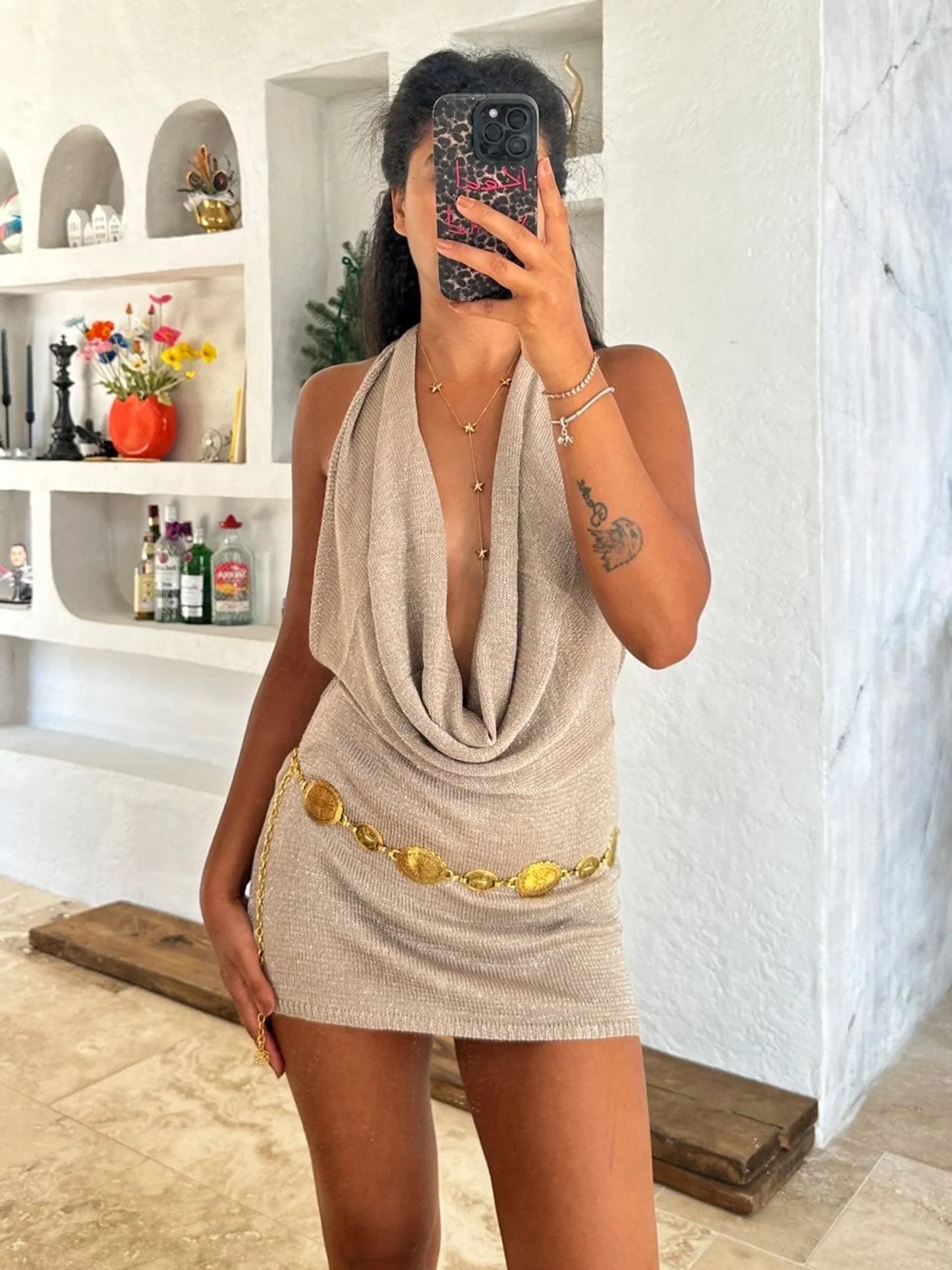 CLAUDIA - MINI VESTIDO EN V