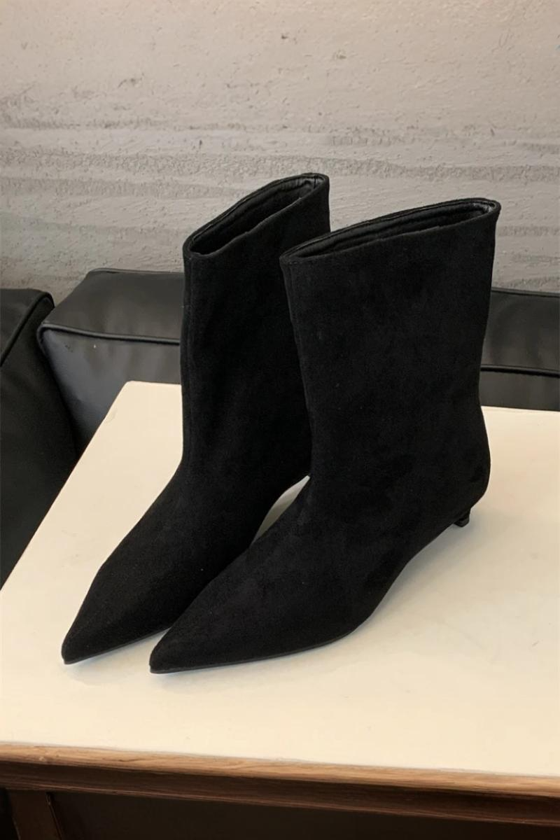 Vaelia - Botines con forma puntiaguda y tacón bajo