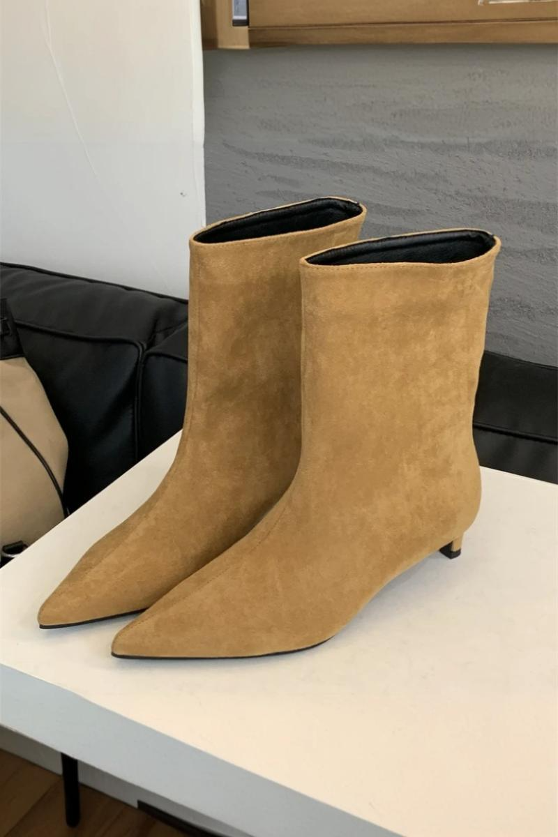 Vaelia - Botines con forma puntiaguda y tacón bajo