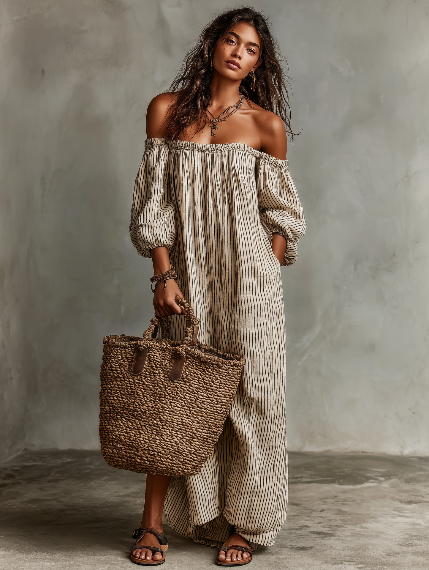 Carmen | Vestido de algodón y lino