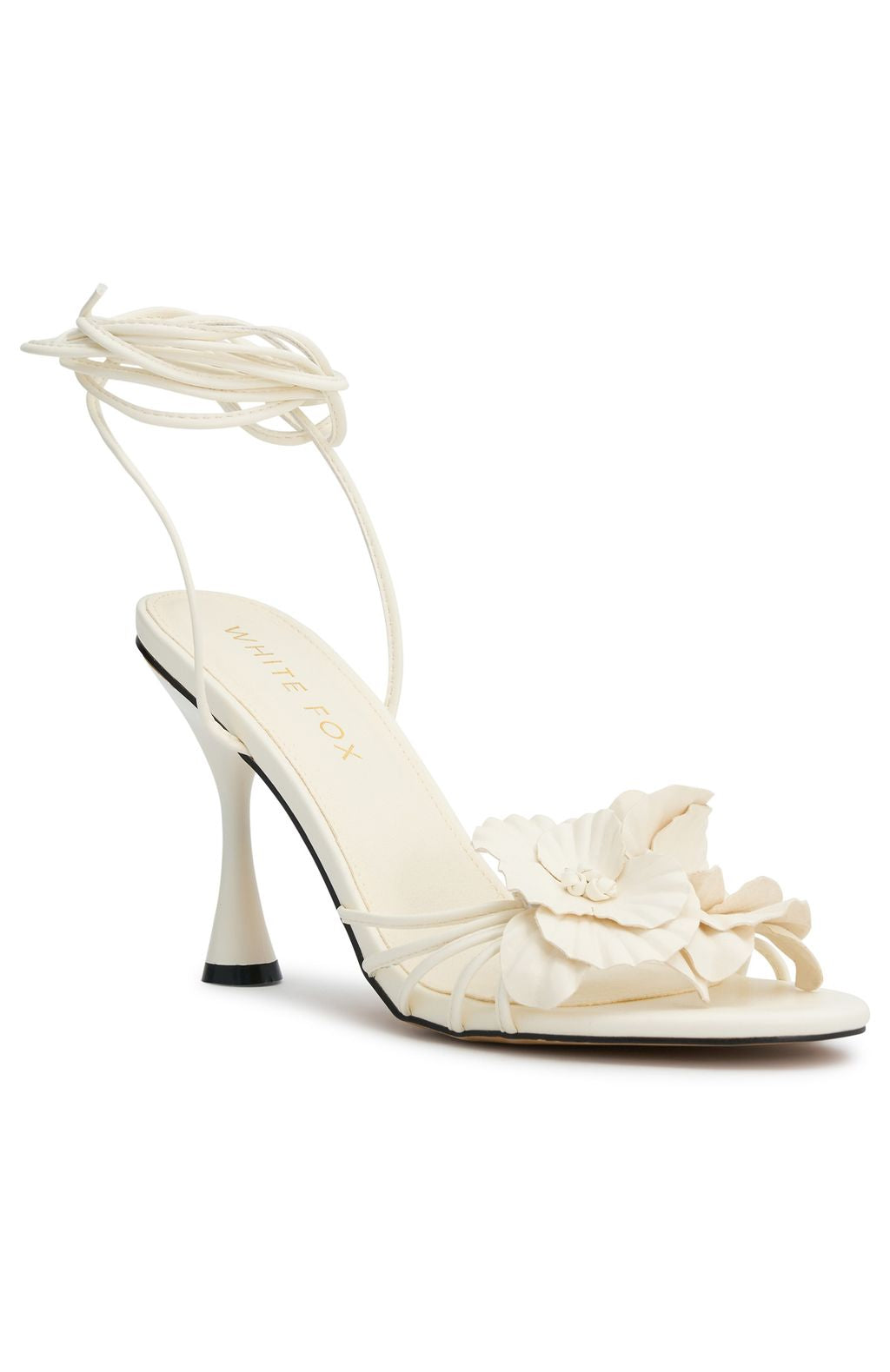 Tempest - Zapatos de tacón con lazo y color blanco roto