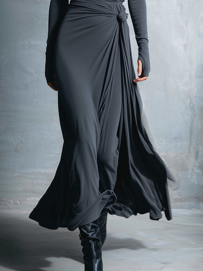 Naiara | Vestido maxi con nudo lateral