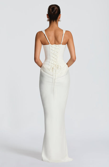 Leonor | Vestido maxi de escote cuadrado