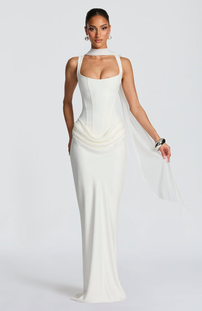 Leonor | Vestido maxi de escote cuadrado