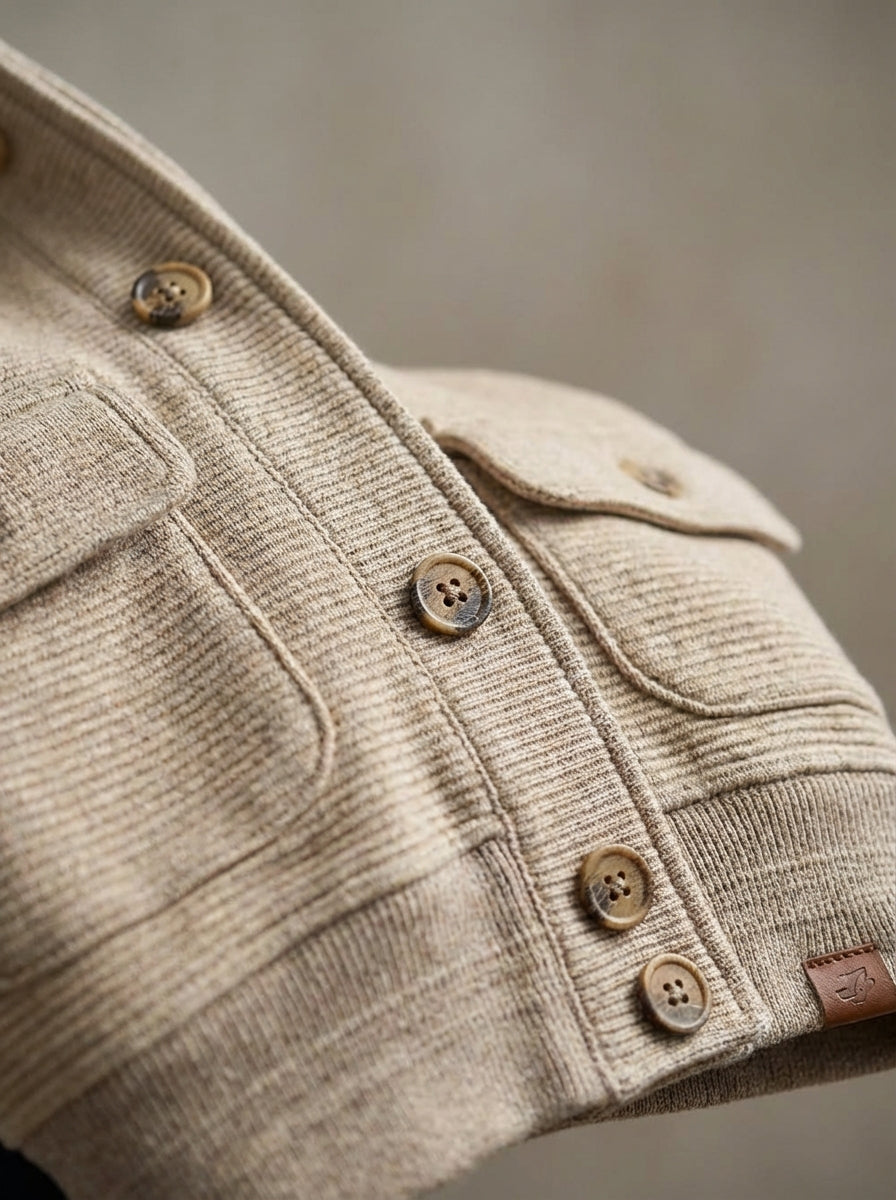 Leo - Chaqueta de punto con mangas largas y cuello alto