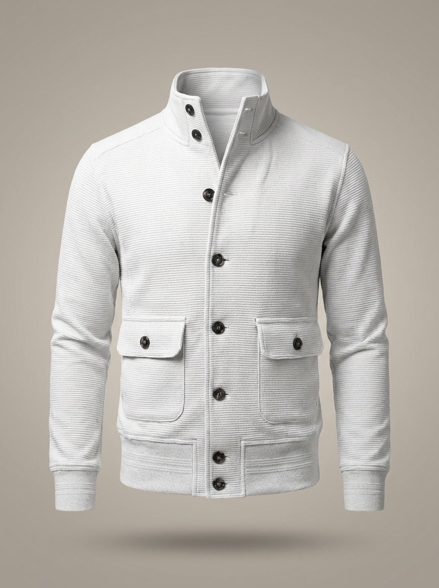 Leo - Chaqueta de punto con mangas largas y cuello alto