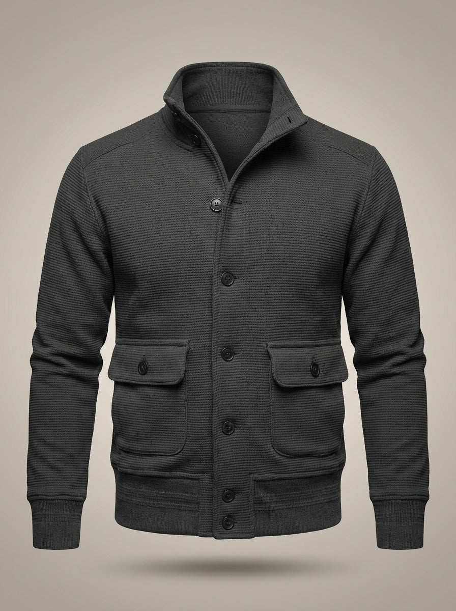 Leo - Chaqueta de punto con mangas largas y cuello alto