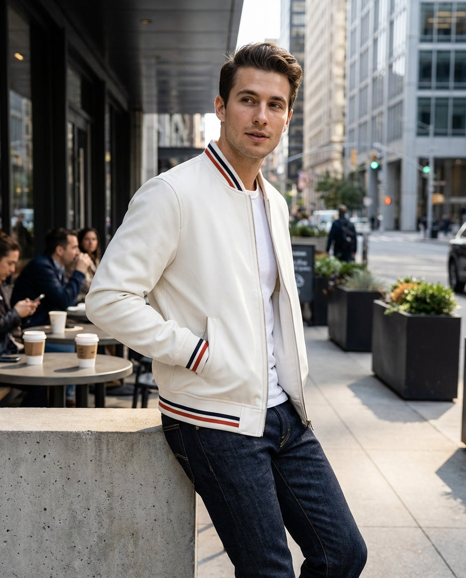 Noah - Bomber Casual con Cremallera
