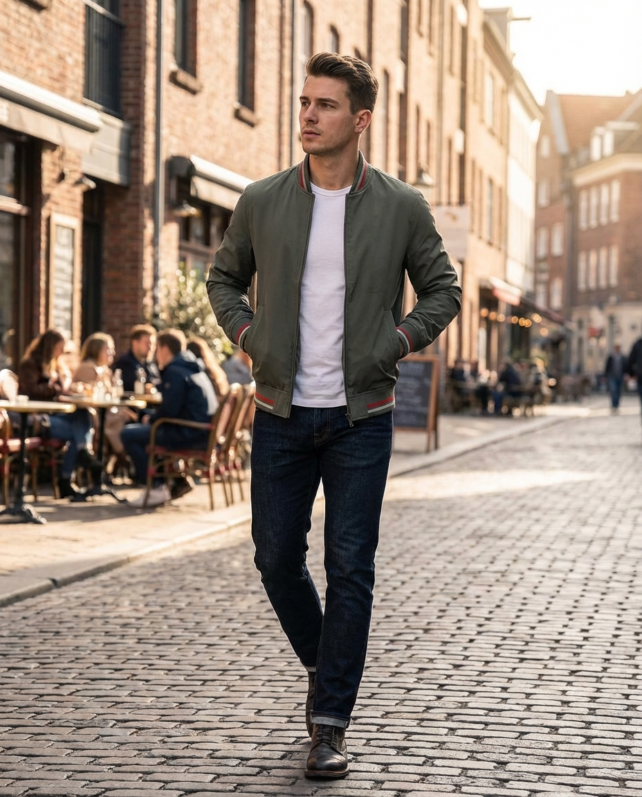 Noah - Bomber Casual con Cremallera