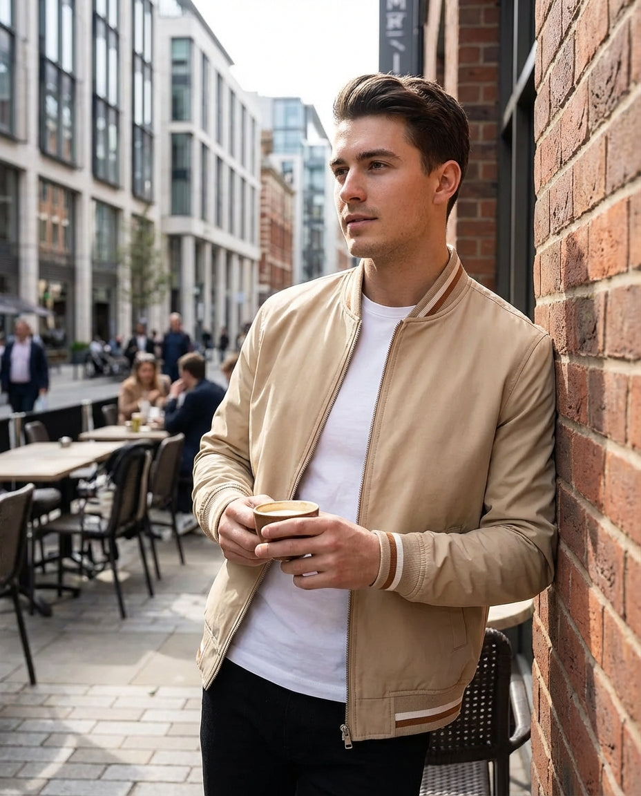 Noah - Bomber Casual con Cremallera