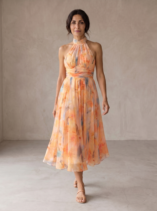 Aurora | Vestido con Cuello Halter