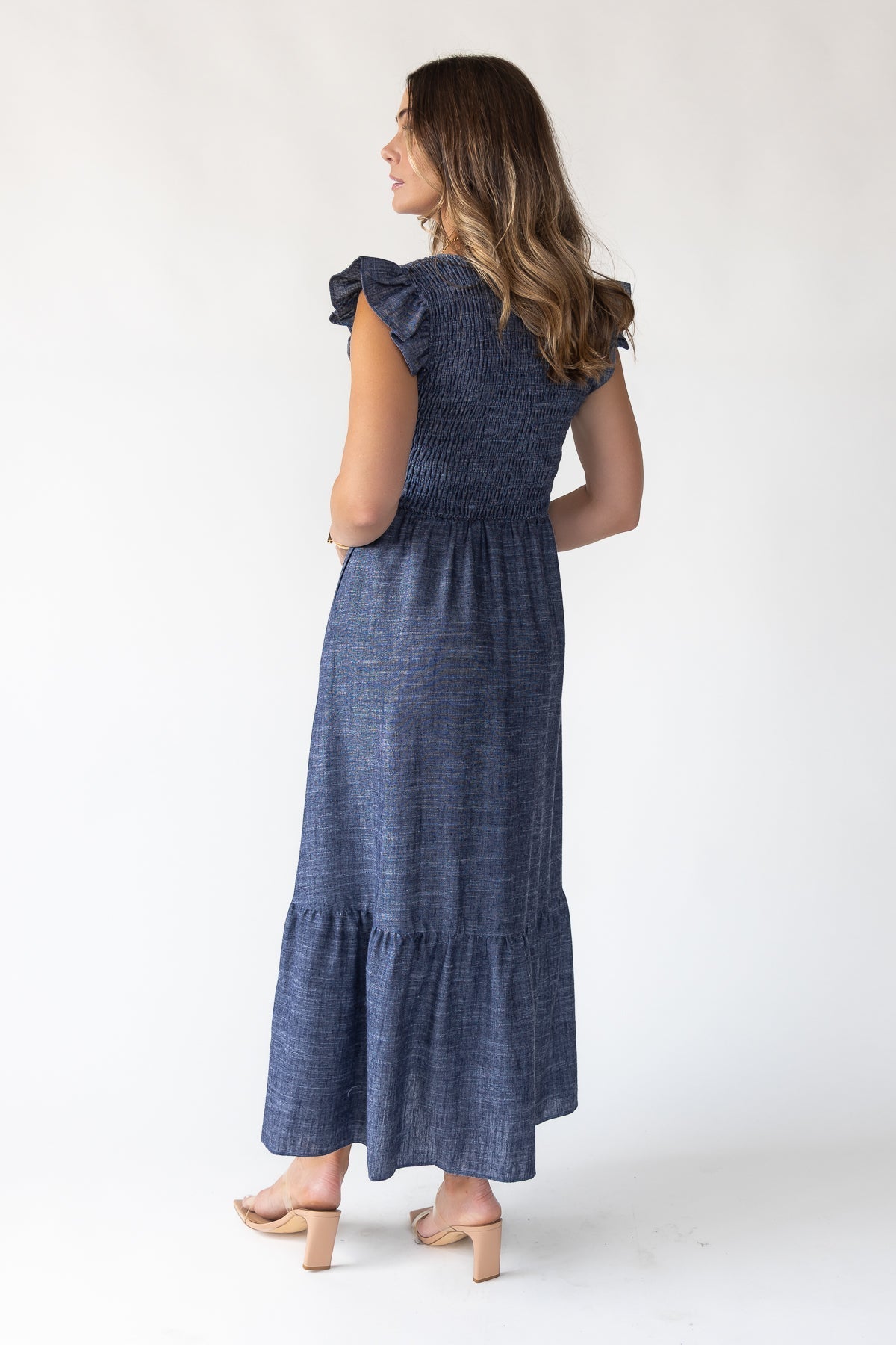 CELIA - VESTIDO LARGO FRUNCIDO