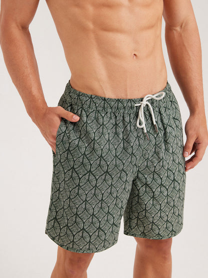 Hapnix® - Bañador Verde de 7" para Hombre