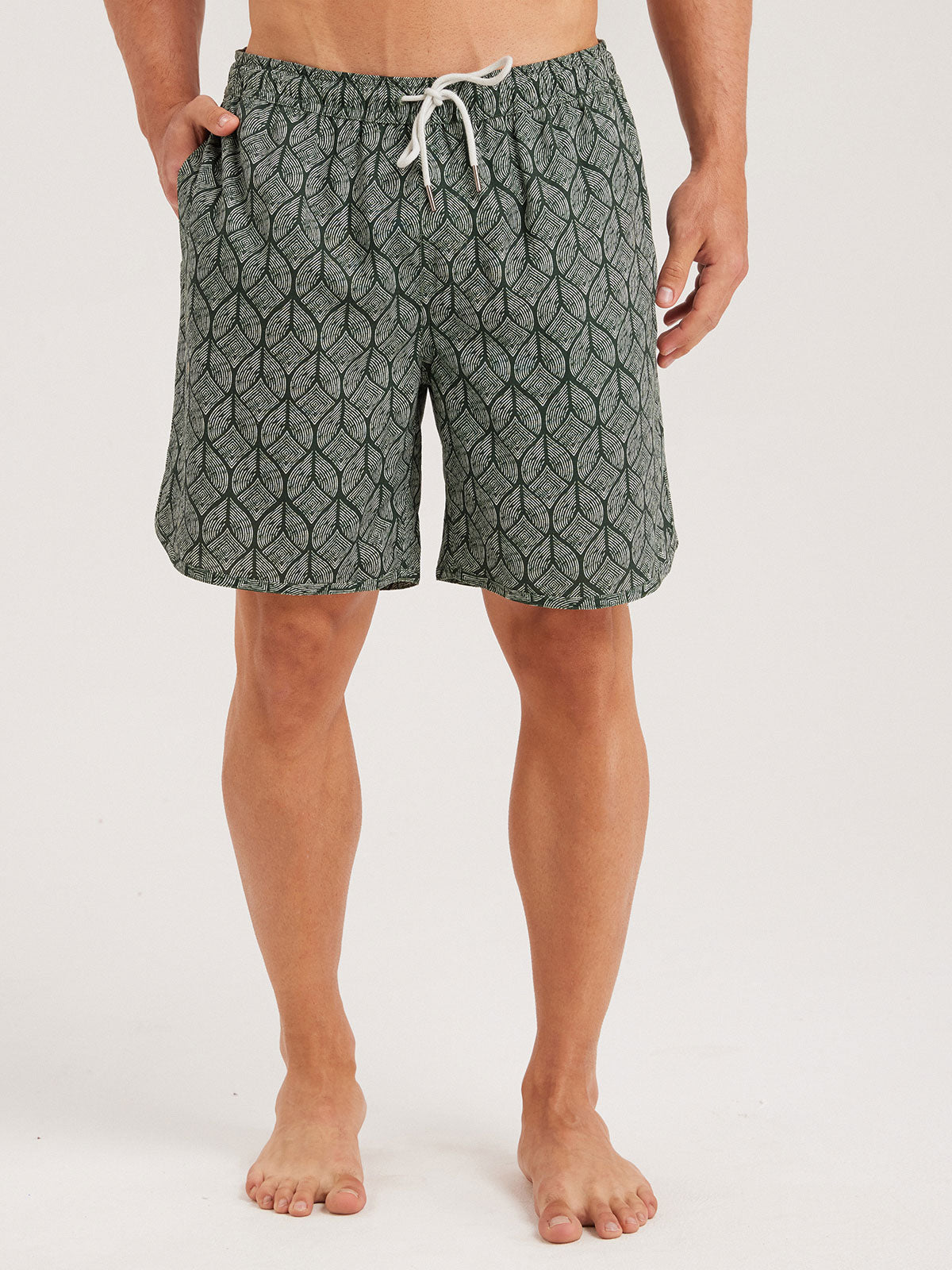 Hapnix® - Bañador Verde de 7" para Hombre